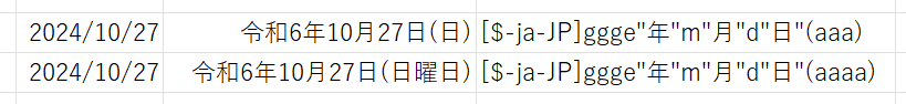 表示の例