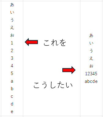 数字と英字は横書きにしたい場面