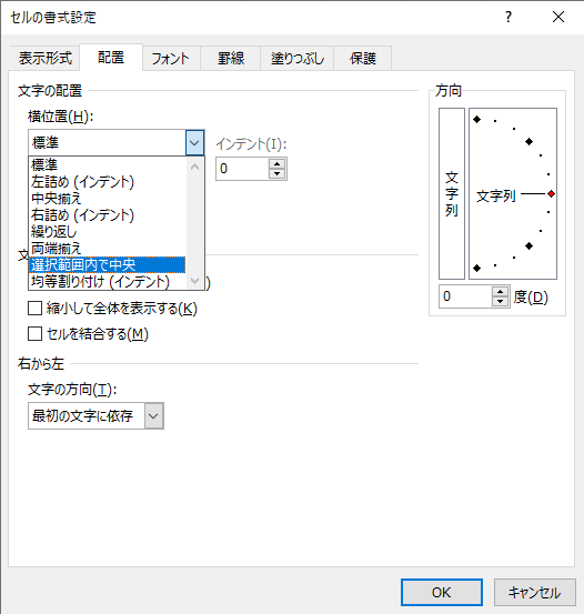 書式設定