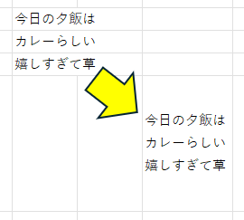 要点を1つのセルにまとめておけるという利点