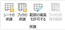 「校閲」タブから「シートの保護を解除」を選択