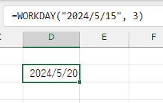 WORKDAY関数
